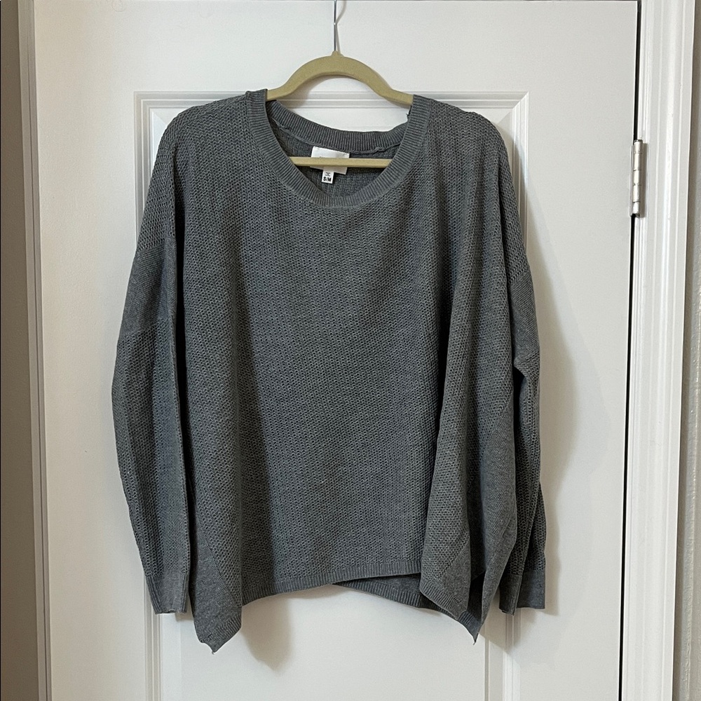 Elegant Charcoal Women's Crew Neck Sweater